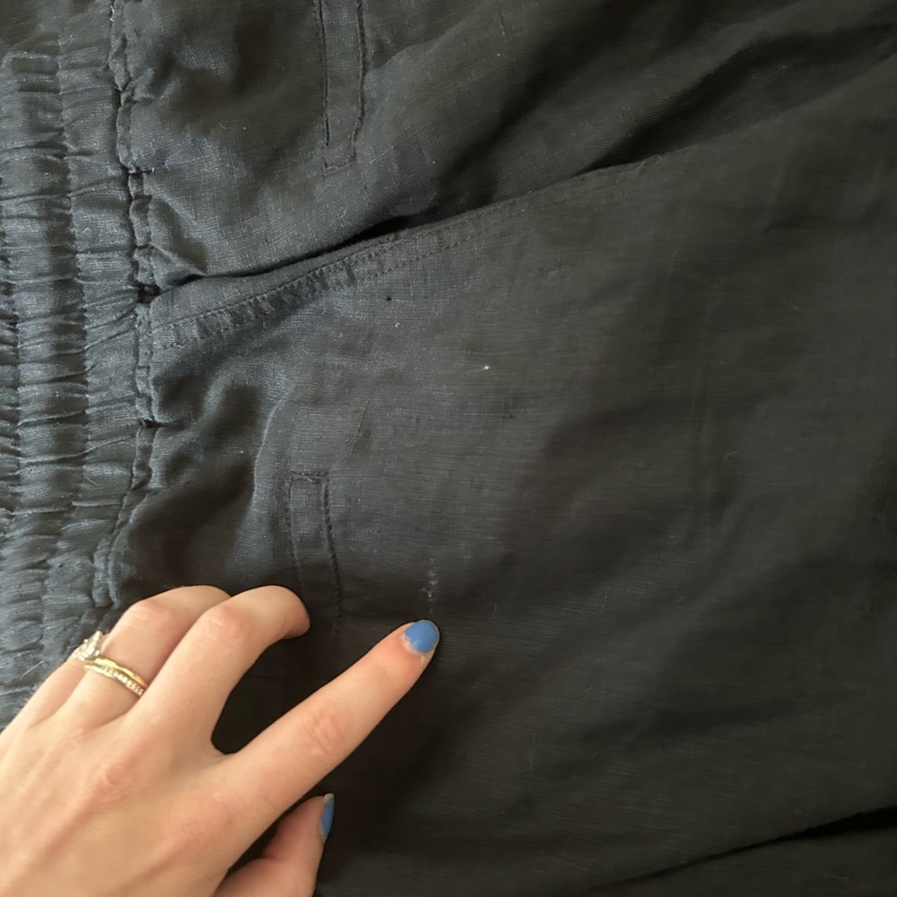Quince Charcoal 💯Linen Pant Large - Picture 10 of 10